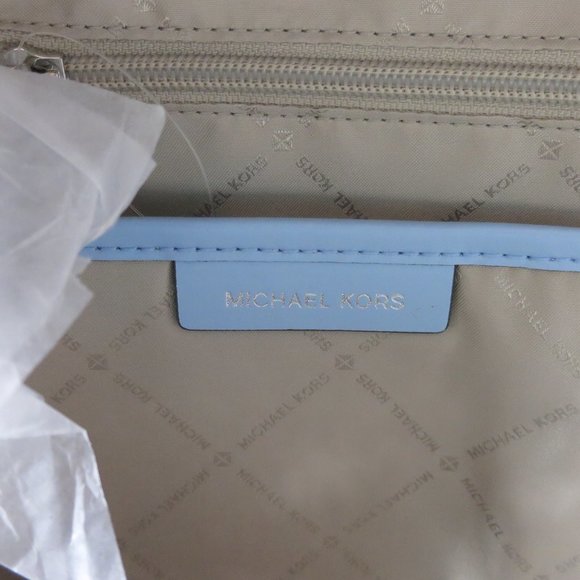 Michael Kors Kenly Medium Studded Leather Backpack Blue NWT - Picture 11 of 13